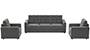 Apollo Sofa Set (Fabric Sofa Material, Compact Sofa Size, Firm Cushion Type, Regular Sofa Type, Master Sofa Component, Ash Grey Velvet, Tufted Back Type, Regular Back Height) by Urban Ladder - - 211778