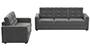 Apollo Sofa Set (Fabric Sofa Material, Compact Sofa Size, Firm Cushion Type, Regular Sofa Type, Master Sofa Component, Ash Grey Velvet, Tufted Back Type, Regular Back Height) by Urban Ladder - - 211779