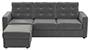 Apollo Sofa Set (Fabric Sofa Material, Compact Sofa Size, Firm Cushion Type, Regular Sofa Type, Master Sofa Component, Ash Grey Velvet, Tufted Back Type, Regular Back Height) by Urban Ladder - - 211782