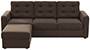 Apollo Sofa Set (Fabric Sofa Material, Compact Sofa Size, Soft Cushion Type, Regular Sofa Type, Master Sofa Component, Daschund Brown, Tufted Back Type, Regular Back Height) by Urban Ladder