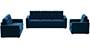 Apollo Sofa Set (Cobalt, Fabric Sofa Material, Compact Sofa Size, Soft Cushion Type, Regular Sofa Type, Master Sofa Component, Tufted Back Type, Regular Back Height) by Urban Ladder - - 211799