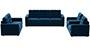 Apollo Sofa Set (Cobalt, Fabric Sofa Material, Compact Sofa Size, Soft Cushion Type, Regular Sofa Type, Master Sofa Component, Tufted Back Type, Regular Back Height) by Urban Ladder - - 211800