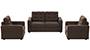 Apollo Sofa Set (Fabric Sofa Material, Compact Sofa Size, Firm Cushion Type, Regular Sofa Type, Master Sofa Component, Daschund Brown, Tufted Back Type, Regular Back Height) by Urban Ladder
