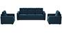 Apollo Sofa Set (Indigo Blue, Fabric Sofa Material, Compact Sofa Size, Firm Cushion Type, Regular Sofa Type, Master Sofa Component, Tufted Back Type, Regular Back Height) by Urban Ladder