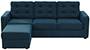 Apollo Sofa Set (Indigo Blue, Fabric Sofa Material, Compact Sofa Size, Firm Cushion Type, Regular Sofa Type, Master Sofa Component, Tufted Back Type, Regular Back Height) by Urban Ladder