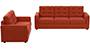Apollo Sofa Set (Lava, Fabric Sofa Material, Compact Sofa Size, Soft Cushion Type, Regular Sofa Type, Master Sofa Component, Tufted Back Type, Regular Back Height) by Urban Ladder - - 211918