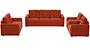 Apollo Sofa Set (Lava, Fabric Sofa Material, Compact Sofa Size, Soft Cushion Type, Regular Sofa Type, Master Sofa Component, Tufted Back Type, Regular Back Height) by Urban Ladder - - 211920