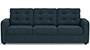Apollo Sofa Set (Indigo Blue, Fabric Sofa Material, Compact Sofa Size, Soft Cushion Type, Regular Sofa Type, Individual 3 Seater Sofa Component, Tufted Back Type, Regular Back Height) by Urban Ladder