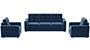 Apollo Sofa Set (Fabric Sofa Material, Compact Sofa Size, Soft Cushion Type, Regular Sofa Type, Master Sofa Component, Lapis Blue, Tufted Back Type, Regular Back Height) by Urban Ladder - - 211934