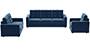 Apollo Sofa Set (Fabric Sofa Material, Compact Sofa Size, Soft Cushion Type, Regular Sofa Type, Master Sofa Component, Lapis Blue, Tufted Back Type, Regular Back Height) by Urban Ladder - - 211936