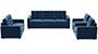 Apollo Sofa Set (Fabric Sofa Material, Compact Sofa Size, Soft Cushion Type, Regular Sofa Type, Master Sofa Component, Lapis Blue, Tufted Back Type, Regular Back Height) by Urban Ladder - - 211937