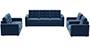 Apollo Sofa Set (Fabric Sofa Material, Compact Sofa Size, Soft Cushion Type, Regular Sofa Type, Master Sofa Component, Lapis Blue, Tufted Back Type, Regular Back Height) by Urban Ladder - - 211937