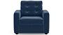 Apollo Sofa Set (Fabric Sofa Material, Compact Sofa Size, Soft Cushion Type, Regular Sofa Type, Individual 1 Seater Sofa Component, Lapis Blue, Tufted Back Type, Regular Back Height) by Urban Ladder - - 211939