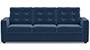 Apollo Sofa Set (Fabric Sofa Material, Compact Sofa Size, Soft Cushion Type, Regular Sofa Type, Individual 3 Seater Sofa Component, Lapis Blue, Tufted Back Type, Regular Back Height) by Urban Ladder - - 211941