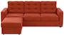 Apollo Sofa Set (Lava, Fabric Sofa Material, Compact Sofa Size, Firm Cushion Type, Regular Sofa Type, Master Sofa Component, Tufted Back Type, Regular Back Height) by Urban Ladder - - 211958