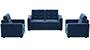 Apollo Sofa Set (Fabric Sofa Material, Compact Sofa Size, Firm Cushion Type, Regular Sofa Type, Master Sofa Component, Lapis Blue, Tufted Back Type, Regular Back Height) by Urban Ladder - - 211966