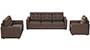 Apollo Sofa Set (Mocha, Fabric Sofa Material, Compact Sofa Size, Soft Cushion Type, Regular Sofa Type, Master Sofa Component, Tufted Back Type, Regular Back Height) by Urban Ladder
