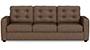 Apollo Sofa Set (Mocha, Fabric Sofa Material, Compact Sofa Size, Soft Cushion Type, Regular Sofa Type, Individual 3 Seater Sofa Component, Tufted Back Type, Regular Back Height) by Urban Ladder