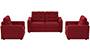 Apollo Sofa Set (Fabric Sofa Material, Compact Sofa Size, Soft Cushion Type, Regular Sofa Type, Master Sofa Component, Salsa Red, Tufted Back Type, Regular Back Height) by Urban Ladder - - 212056