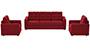 Apollo Sofa Set (Fabric Sofa Material, Compact Sofa Size, Soft Cushion Type, Regular Sofa Type, Master Sofa Component, Salsa Red, Tufted Back Type, Regular Back Height) by Urban Ladder - - 212057