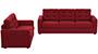 Apollo Sofa Set (Fabric Sofa Material, Compact Sofa Size, Soft Cushion Type, Regular Sofa Type, Master Sofa Component, Salsa Red, Tufted Back Type, Regular Back Height) by Urban Ladder - - 212058