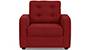 Apollo Sofa Set (Fabric Sofa Material, Compact Sofa Size, Soft Cushion Type, Regular Sofa Type, Individual 1 Seater Sofa Component, Salsa Red, Tufted Back Type, Regular Back Height) by Urban Ladder - - 212062