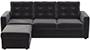 Apollo Sofa Set (Fabric Sofa Material, Compact Sofa Size, Soft Cushion Type, Regular Sofa Type, Master Sofa Component, Pebble Grey, Tufted Back Type, Regular Back Height) by Urban Ladder - - 212071