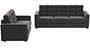 Apollo Sofa Set (Smoke, Fabric Sofa Material, Compact Sofa Size, Firm Cushion Type, Regular Sofa Type, Master Sofa Component, Tufted Back Type, Regular Back Height) by Urban Ladder - - 212171