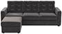 Apollo Sofa Set (Smoke, Fabric Sofa Material, Compact Sofa Size, Firm Cushion Type, Regular Sofa Type, Master Sofa Component, Tufted Back Type, Regular Back Height) by Urban Ladder - - 212174