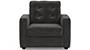 Apollo Sofa Set (Smoke, Fabric Sofa Material, Compact Sofa Size, Firm Cushion Type, Regular Sofa Type, Individual 1 Seater Sofa Component, Tufted Back Type, Regular Back Height) by Urban Ladder - - 212175