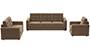 Apollo Sofa Set (Fabric Sofa Material, Compact Sofa Size, Firm Cushion Type, Regular Sofa Type, Master Sofa Component, Fawn Velvet, Tufted Back Type, Regular Back Height) by Urban Ladder - - 212249
