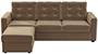 Apollo Sofa Set (Fabric Sofa Material, Compact Sofa Size, Firm Cushion Type, Regular Sofa Type, Master Sofa Component, Fawn Velvet, Tufted Back Type, Regular Back Height) by Urban Ladder - - 212251