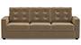 Apollo Sofa Set (Fabric Sofa Material, Compact Sofa Size, Firm Cushion Type, Regular Sofa Type, Individual 3 Seater Sofa Component, Fawn Velvet, Tufted Back Type, Regular Back Height) by Urban Ladder - - 212254
