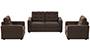 Apollo Sofa Set (Fabric Sofa Material, Regular Sofa Size, Soft Cushion Type, Regular Sofa Type, Master Sofa Component, Daschund Brown, Tufted Back Type, Regular Back Height) by Urban Ladder