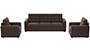 Apollo Sofa Set (Fabric Sofa Material, Regular Sofa Size, Soft Cushion Type, Regular Sofa Type, Master Sofa Component, Daschund Brown, Tufted Back Type, Regular Back Height) by Urban Ladder
