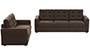 Apollo Sofa Set (Fabric Sofa Material, Regular Sofa Size, Soft Cushion Type, Regular Sofa Type, Master Sofa Component, Daschund Brown, Tufted Back Type, Regular Back Height) by Urban Ladder