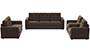 Apollo Sofa Set (Fabric Sofa Material, Regular Sofa Size, Soft Cushion Type, Regular Sofa Type, Master Sofa Component, Daschund Brown, Tufted Back Type, Regular Back Height) by Urban Ladder