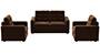 Apollo Sofa Set (Dark Earth, Fabric Sofa Material, Regular Sofa Size, Soft Cushion Type, Regular Sofa Type, Master Sofa Component, Tufted Back Type, Regular Back Height) by Urban Ladder - - 212342