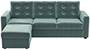 Apollo Sofa Set (Fabric Sofa Material, Regular Sofa Size, Soft Cushion Type, Regular Sofa Type, Master Sofa Component, Dusty Turquoise Velvet, Tufted Back Type, Regular Back Height) by Urban Ladder