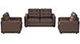 Apollo Sofa Set (Mocha, Fabric Sofa Material, Regular Sofa Size, Soft Cushion Type, Regular Sofa Type, Master Sofa Component, Tufted Back Type, Regular Back Height) by Urban Ladder