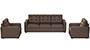 Apollo Sofa Set (Mocha, Fabric Sofa Material, Regular Sofa Size, Soft Cushion Type, Regular Sofa Type, Master Sofa Component, Tufted Back Type, Regular Back Height) by Urban Ladder