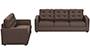 Apollo Sofa Set (Mocha, Fabric Sofa Material, Regular Sofa Size, Soft Cushion Type, Regular Sofa Type, Master Sofa Component, Tufted Back Type, Regular Back Height) by Urban Ladder