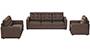 Apollo Sofa Set (Mocha, Fabric Sofa Material, Regular Sofa Size, Soft Cushion Type, Regular Sofa Type, Master Sofa Component, Tufted Back Type, Regular Back Height) by Urban Ladder