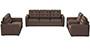 Apollo Sofa Set (Mocha, Fabric Sofa Material, Regular Sofa Size, Soft Cushion Type, Regular Sofa Type, Master Sofa Component, Tufted Back Type, Regular Back Height) by Urban Ladder