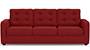 Apollo Sofa Set (Fabric Sofa Material, Regular Sofa Size, Soft Cushion Type, Regular Sofa Type, Individual 3 Seater Sofa Component, Salsa Red, Tufted Back Type, Regular Back Height) by Urban Ladder - - 212597