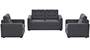 Apollo Sofa Set (Steel, Fabric Sofa Material, Regular Sofa Size, Soft Cushion Type, Regular Sofa Type, Master Sofa Component, Tufted Back Type, Regular Back Height) by Urban Ladder
