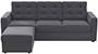 Apollo Sofa Set (Steel, Fabric Sofa Material, Regular Sofa Size, Soft Cushion Type, Regular Sofa Type, Master Sofa Component, Tufted Back Type, Regular Back Height) by Urban Ladder