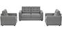 Apollo Sofa Set (Fabric Sofa Material, Regular Sofa Size, Soft Cushion Type, Regular Sofa Type, Master Sofa Component, Vapour Grey, Tufted Back Type, Regular Back Height) by Urban Ladder - - 212719