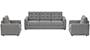 Apollo Sofa Set (Fabric Sofa Material, Regular Sofa Size, Soft Cushion Type, Regular Sofa Type, Master Sofa Component, Vapour Grey, Tufted Back Type, Regular Back Height) by Urban Ladder - - 212720
