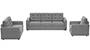 Apollo Sofa Set (Fabric Sofa Material, Regular Sofa Size, Soft Cushion Type, Regular Sofa Type, Master Sofa Component, Vapour Grey, Tufted Back Type, Regular Back Height) by Urban Ladder - - 212722